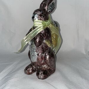 Faux Foil Chocolate Easter Bunny Rabbit Figurine Statue Backpack Egg Standing